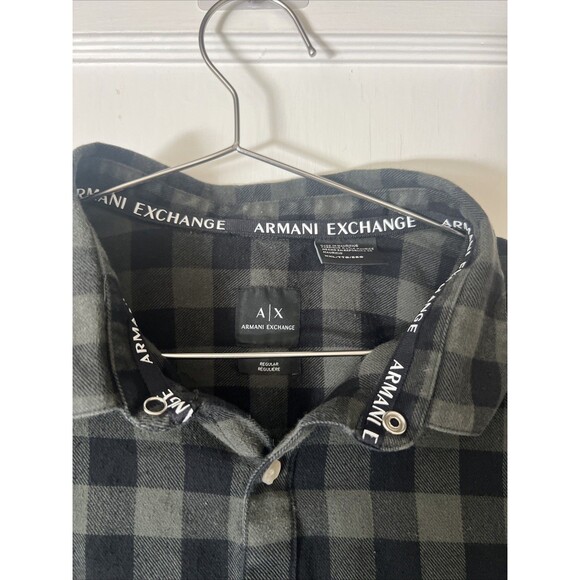 Armani Exchange Men's Plaid Flannel Long Sleeve Button Down Shirt Sz XXL/TTG - Picture 4 of 11